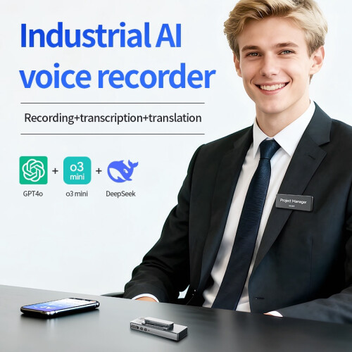Voice Recorder AI GPT DeepSeek Mind Map and Translator - 32G(Black) 1
