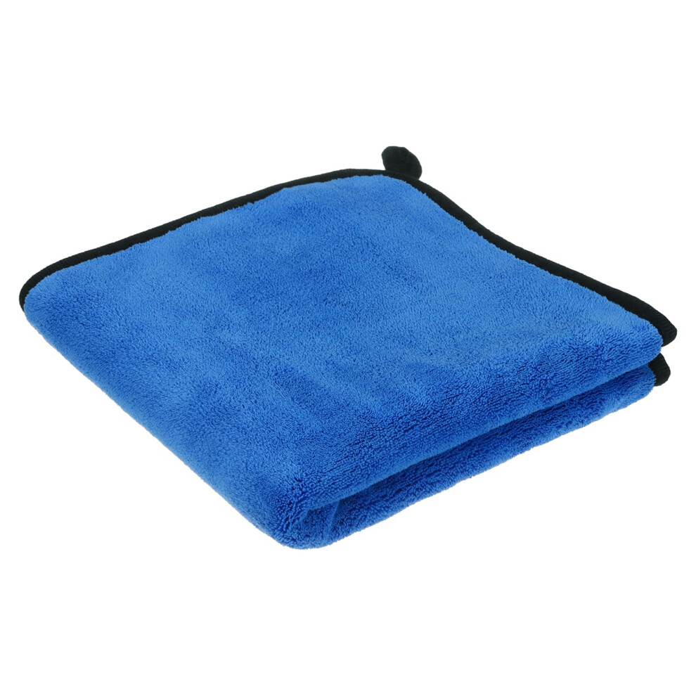 800Gsm Microfiber Car Drying Towel 15.7 X 15.7 Inch, Super Absorbent Doublesided Fleece Car Detailing Cloth Coral/Gray/Blue 9330225490340