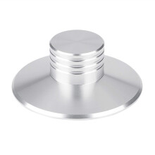 Aluminum Record Clamp for Vinyl Turntables, Vibration Reduction Design, Universal Stabilizer for CD Player (Silver)