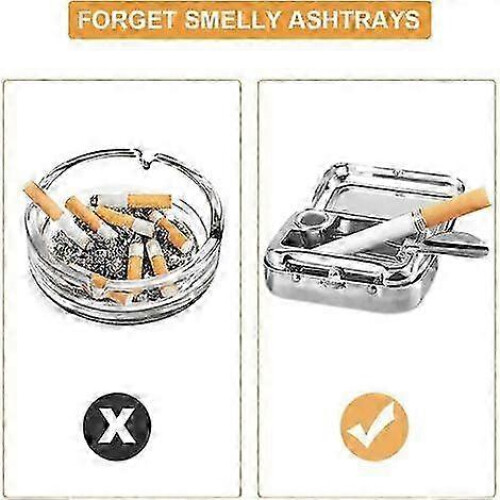 Odorless pocket ashtray for cigarettes, mini and portable 2