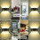Applique murale LED noire à éclairage intérieur, éclairage indirect pour chambre à coucher 5