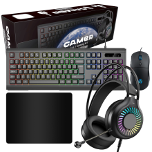 4in1 Gaming Combo Keyboard Mouse Headset USB Set