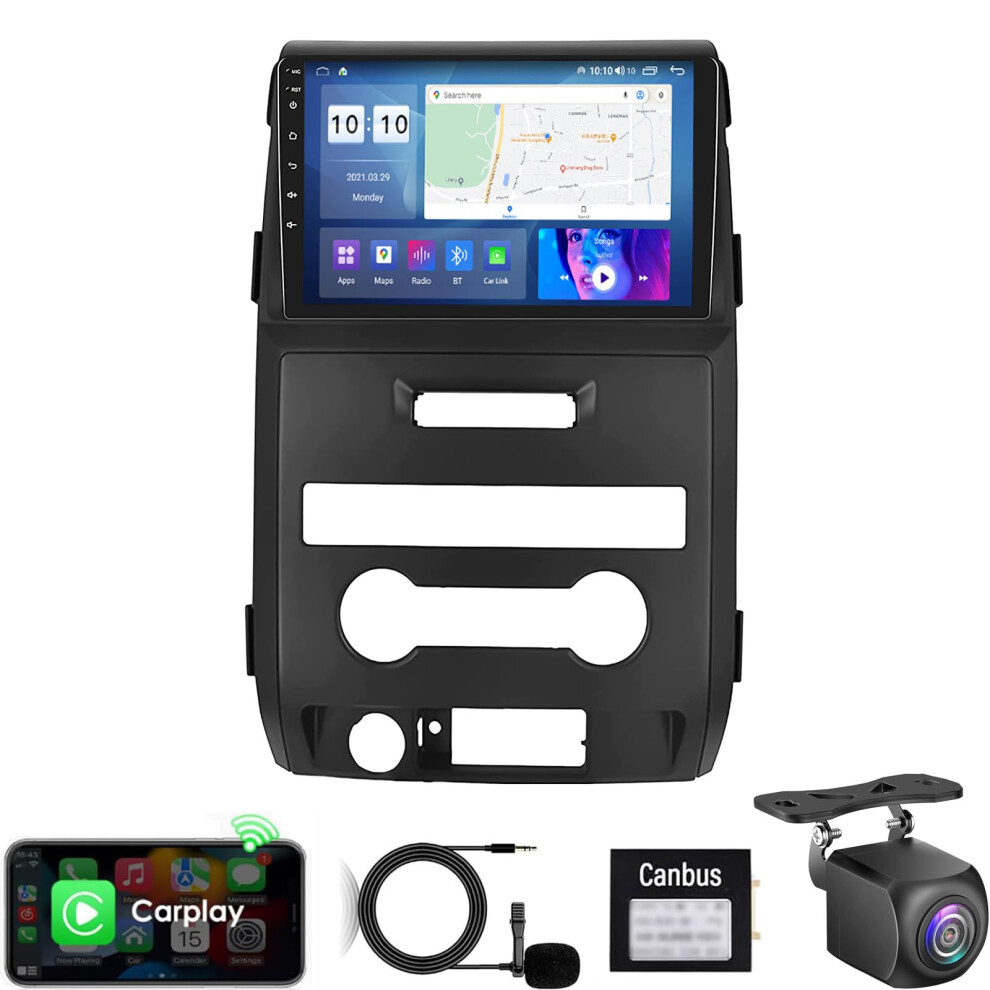 Android Car Stereo 9 Inch Touchscreen Gps Navigation Wireless Carplay Android Auto For Ford F150 20092012 9771547007760