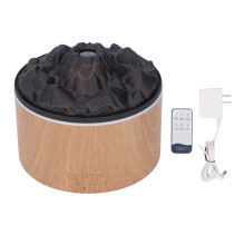 LED Light Diffuser Humidifier 330ml Dual Color Light 4 Timers Volcanic Flame Humidifier Diffuser with Remote Control US Plug