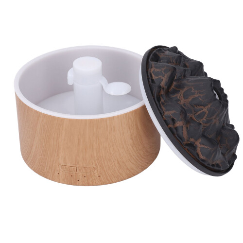 LED Light Diffuser Humidifier 330ml Dual Color Light 4 Timers Volcanic Flame Humidifier Diffuser with Remote Control US Plug 1