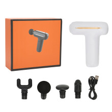 Muscle Massage Gun Noise Reduction 5 Strength Gears 4 Heads T Shaped Deep Tissue Fascia Massager