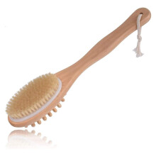 Bath Brush Body Brush Back Scrubber Cleaning Brush Massage Brush with Natural Bristles and Long Handle for Body Care