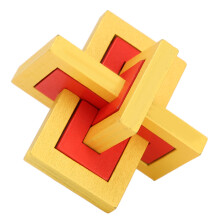 Wooden Puzzle Lock Toy Elderly Adult Portable Unlock Interlock Puzzle Toy Game for Home Travel
