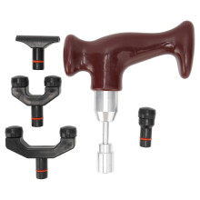 T Shape Deep Tissue Massage Tool Ergonomic Pain Relief Muscle Massage Gun for Legs ArmRed