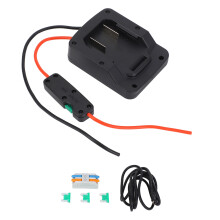 Rectangular Satellite DC Power Cable Adapter Kit for Mini for PARKSIDE X20V TEAM 20V Portable with Fuses Wire Terminals