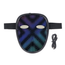 Costume LED Face Cover 28x32 Pixels 30 Images 40 Animations Light Up Face Transforming Cover with Gesture Sensing