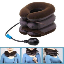 3 Layer Inflatable Neck Back Traction Collar Neck Shoulder Pain Relief Soft Air Cervical Stretch Pillow