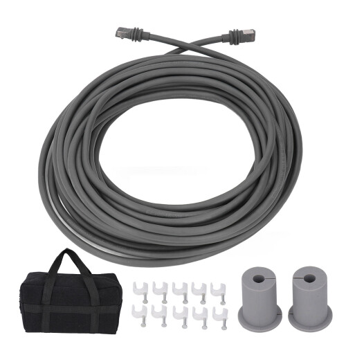 Rectangular Satellite Cable 30FT Waterproof Satellite Replacement Cable with 2 Protectors 10 Retention Snaps Storage Bag for Gen3
