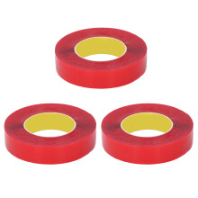 3 Rolls Acrylic Double Sided Tape 2 Sided Adhesive Clear Heavy Duty Removable for Wall Mounting Photo Frame