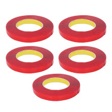 5 Rolls Double Sided Acrylic Tape 0.1mm Thick 15mm Wide 10m Long Removable Heavy Duty Mounting Tape