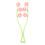 Face Roller Multiple Rollers Concave Convex Particles Comfortable Handle Multiple Rollers V Shaped Face MassagerPink 2