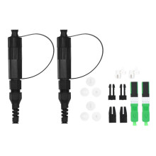 2 Set Fiber Optical Coupler Portable PEI Mini Fast SC Optic Fiber Connector for Data Center