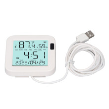Thermometer Hygrometer LCD Backlit Display 0 to 60?? 0% to 99%RH Smart Temperature and Humidity Sensor 5V 1A