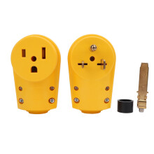 6-50P Plug 6-50R Socket 50A 3 Prong 12500W NEMA Universal Welder Plug Set Easy Unplug