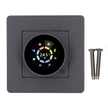 Black Water Heating Thermostat Wifi APP Timing LCD Display Rotate Knob Temperature Controller for Hotels Villas Schools Malls 95-245V AC