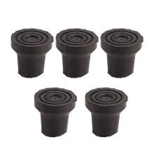 5Pcs Medical Crutch Tips Medical Crutch Tips 16mm Replacement Crutch Tips with Metal Gaskets for CanesBlack
