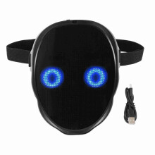 LED Face Cover Unisex Colorful High Brightness LED Light Scary Skull Face Cover for Parties