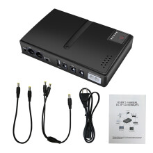 UPS Power Supply 10400mAh 36W USB 5V DC 5V 9V 12V POE 15V 24V 6 Outlets Backup Power Supply for Camera Router US Plug