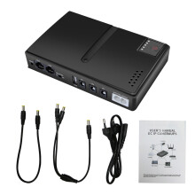 UPS Power Supply 10400mAh 36W USB 5V DC 5V 9V 12V POE 15V 24V 6 Outlets Backup Power Supply for Camera Router EU Plug