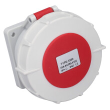 Industrial Socket 3 Phase 5 Pin IP67 Water Resistant Concealed Industrial Outlet for Power Distilleries Workshops Camping AC380?415V