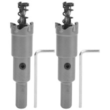 2Sets Hard Alloy Hole Saw Cutter TCT Drill Bit Cutting Tool High Efficiency for Hole Opening??22.5mm/0.89in