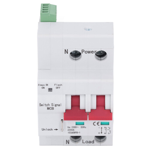 Miniature Circuit Breaker 2P Smart Active Passive Control 230V Flame Retardant PC 1