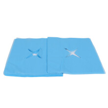 100Pcs Face Rest Cover Hole Design Good Water Absorption Breathable Disposable Headrest Cover for Beauty SalonsBlue