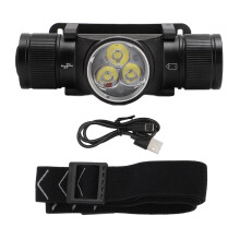 Rechargeable Headlamp IP66 Waterproof Angle Adjustable Aluminum Alloy Lightweight Head Lamp for Outdoor Use 5V 1A