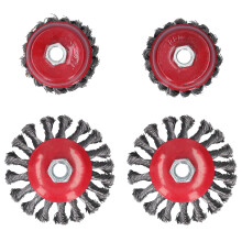 4Pcs Steel Wire Wheel Drill Bit Polishing Tool Angle Grinder Accessories with M14 Thread