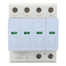 Low Voltage Arrester Device 4P 40KA 35mm Rail Mounting House Surge Protector AC385V
