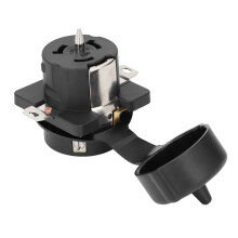 Generator Connector 50Amp SS2?50R 125 Female 3 Pole 4 Wire Grounding Locking With Weatherproof Cover