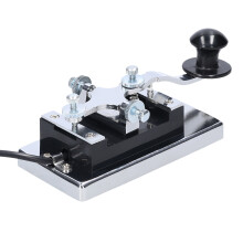 K4 Heavy-duty Electric Telegraph Key CW Communication Short Waves Morse Code Key DIY Telegraphing Key for Shortwave Radios Communication Teaching