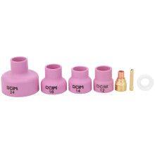 Ceramic Welding Cup Set Alumina Torch Gas Lens Kit Industrial Supplies WP?9/20 1.6
