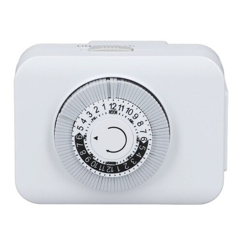24 Hour Plug in Timer Socket Auto Power Off Programmable 2 Prong Timing Switch Outlet 15 Minute Interval