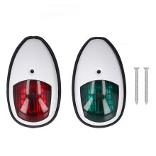 2 Pcs LED Boat Navigation Light Green Starboard Red Port 1NM Visibility IP66 Waterproof LED Boat Bow Lights DC12?24V White