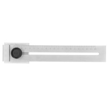 Hole Scribing Ruler 0200mm Woodworking Scribe CrossedOut Tool Carpentry Marker Line Gauge