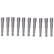 10Pcs Hex Socket Set with Strong Magnetic Electric Screwdriver Bit Accessories 7mm