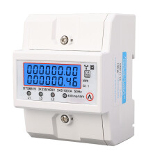 DIN Schienen Energiezähler, 3 phasig, 4 adrig, mit hintergrundbeleuchtetem LCD Display, für den Stromverbrauch im Haushalt