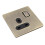 Switch Socket Antique Bronze Textured Stainless Steel Panel Button Switch with Prong Socket 2