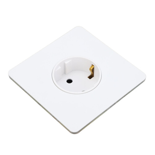 Wall Socket Stainless Steel Panel PC Base White Modern Wall Plug for Home Hotel 16A 1