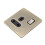 Switch Socket Antique Bronze Textured Stainless Steel Panel Button Switch with Prong Socket 3