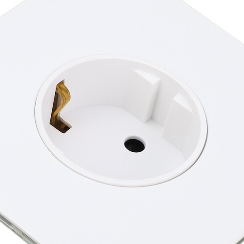 Wall Socket Stainless Steel Panel PC Base White Modern Wall Plug for Home Hotel 16A 2