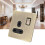 Switch Socket Antique Bronze Textured Stainless Steel Panel Button Switch with Prong Socket 4