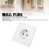 Wall Socket Stainless Steel Panel PC Base White Modern Wall Plug for Home Hotel 16A 4