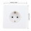 Wall Socket Stainless Steel Panel PC Base White Modern Wall Plug for Home Hotel 16A 5